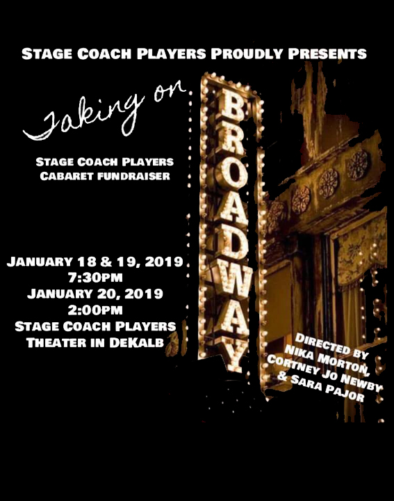 Stage Coach Players Taking on Broadway Cabaret Fundraiser 2019 Community Theatre DeKalb, Illinois