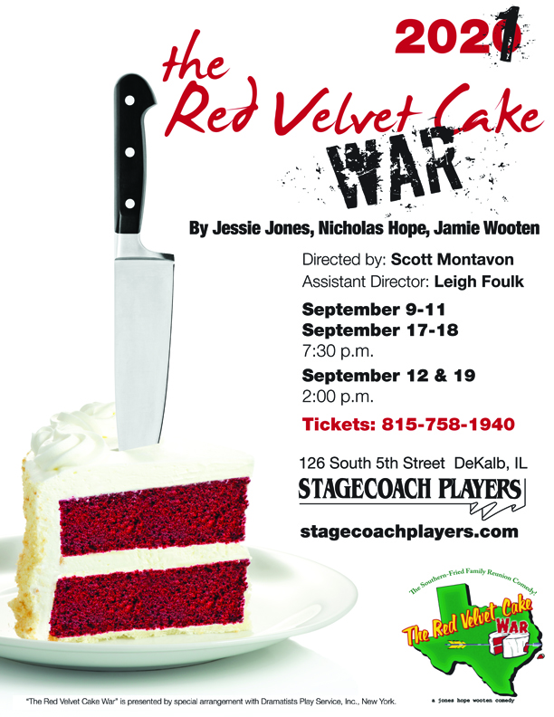 Stage Coach Players Presents the "Red Velvet Cake War" September 9 - 19, 2021