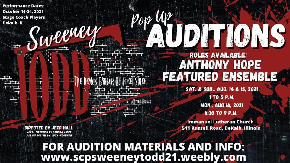 Sweeney Todd Pop Up Audition